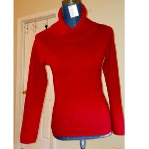 #189 N W/O T S Absinthe red cashmere cowlneck swtr
